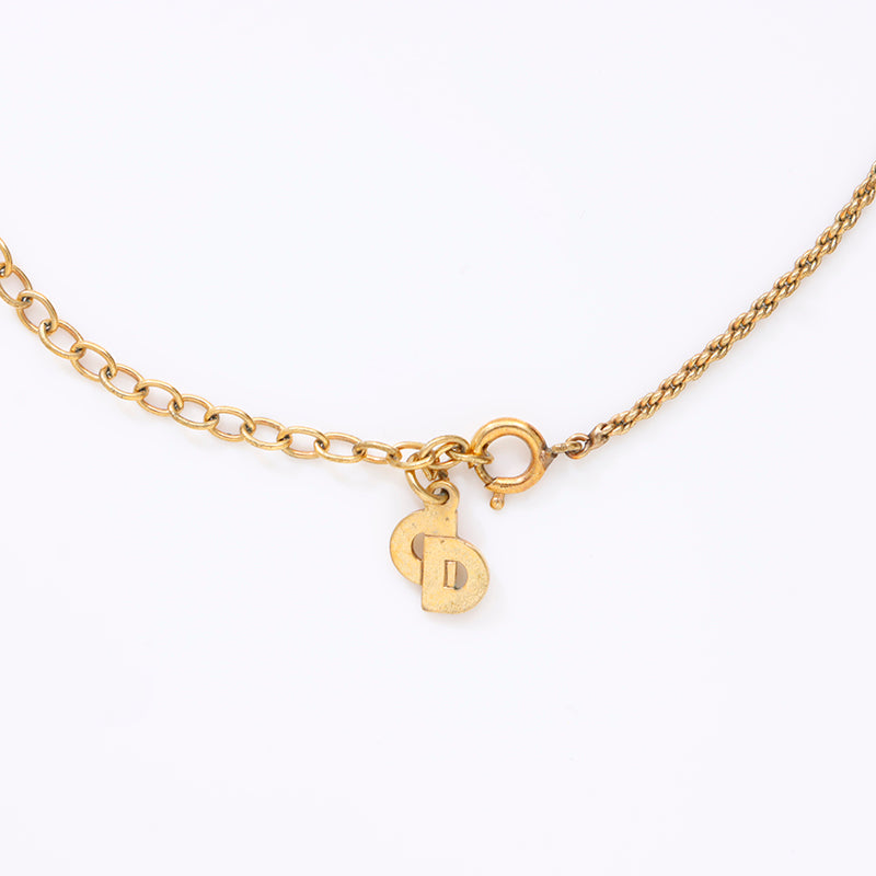 極美品 クリスチャンディオール Christian Dior CD ロゴ ネックレス