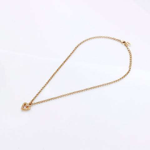 Christian Dior Collier strass coeur or WS9067