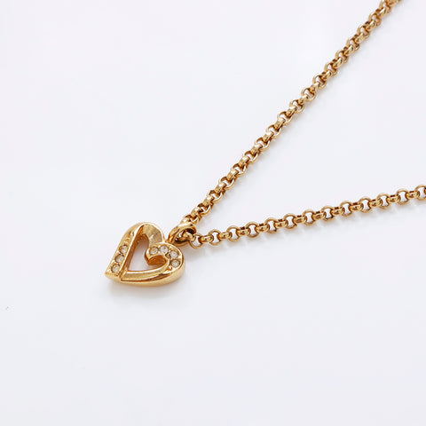 克里斯蒂安·迪奥（Christian dior Heart）水钻项链黄金WS9067