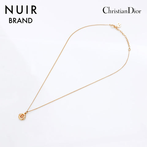 基督教Dior CD徽标水钻项链金WS9070