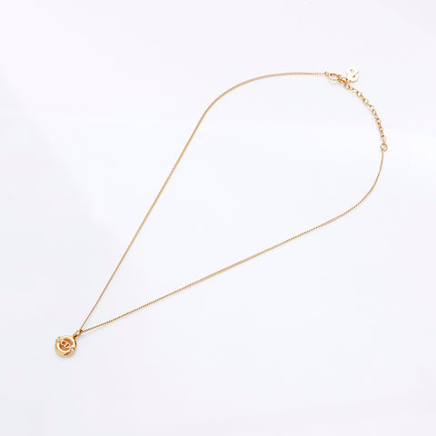 基督教Dior CD徽标水钻项链金WS9070
