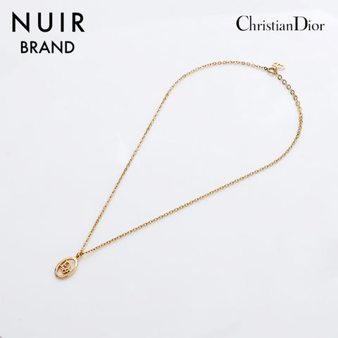 Christian Dior Logo Collier Vintage Gold WS9075