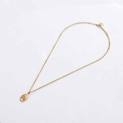 Christian Dior Logo Collier Vintage Gold WS9075