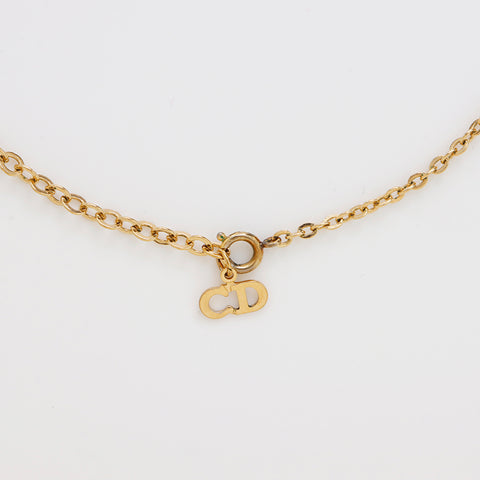 Christian Dior Logo Collier Vintage Gold WS9075