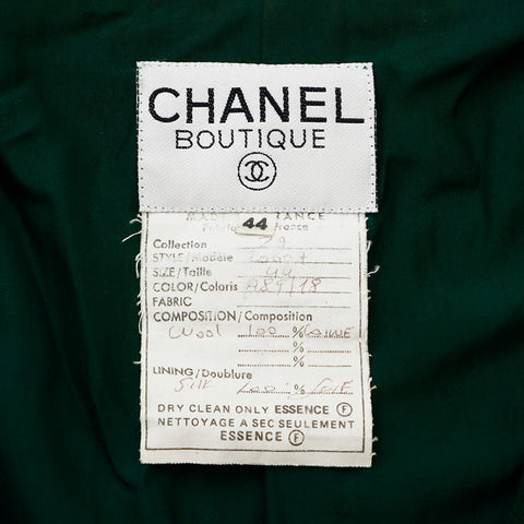 香奈儿香奈儿（Chanel Chanel）29可可标记按钮设置西装绿色WS9082
