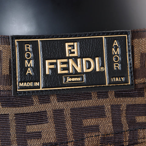 フェンディ FENDI ズッカ柄 パンツ ブラウン WS9090