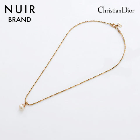 クリスチャンディオール Christian Dior パール ヴィンテージ ネックレス ゴールド WS9095 – NUIR VINTAGE