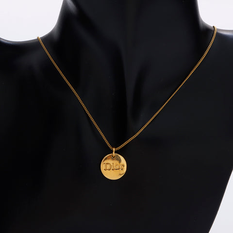 Christian Dior Logo Collier Vintage Gold WS9096
