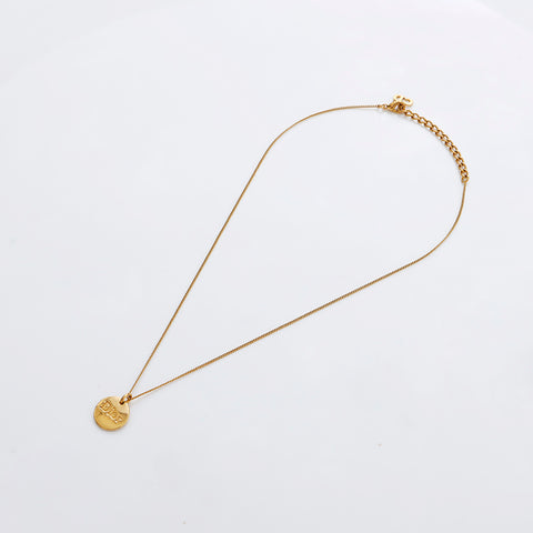 Christian Dior Logo Collier Vintage Gold WS9096