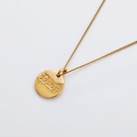 Christian Dior Logo Collier Vintage Gold WS9096
