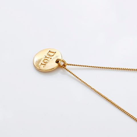 Christian Dior Logo Collier Vintage Gold WS9096