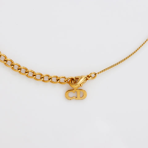Christian Dior Logo Collier Vintage Gold WS9096