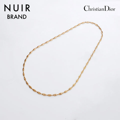 クリスチャンディオール Christian Dior CD ロゴ チェーン ネックレス ゴールド WS9097