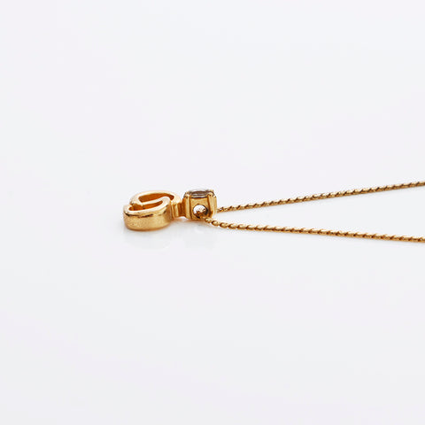 Christian Dior CD Logo Rhingestone Collier vintage Gold WS9100