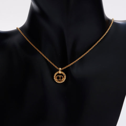 Christian Dior CD Logo Collier Vintage Gold WS9104