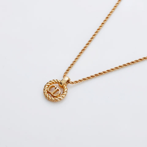 Christian Dior CD Logo Collier Vintage Gold WS9104
