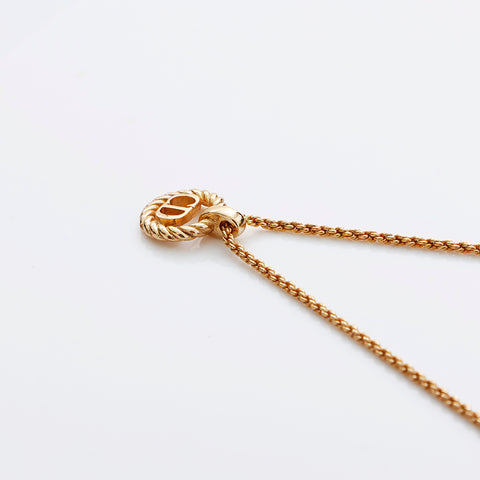 Christian Dior CD logo vintage Collier or WS9104