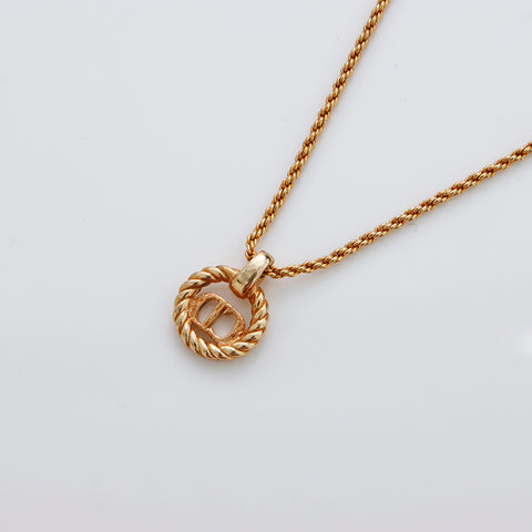 Christian Dior CD Logo Collier Vintage Gold WS9104