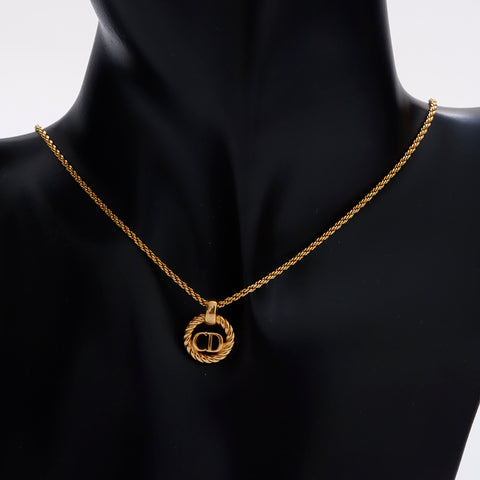 Christian Dior CD logo vintage Collier or WS9107