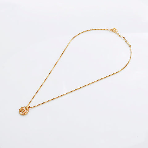 Christian Dior CD logo vintage Collier or WS9107