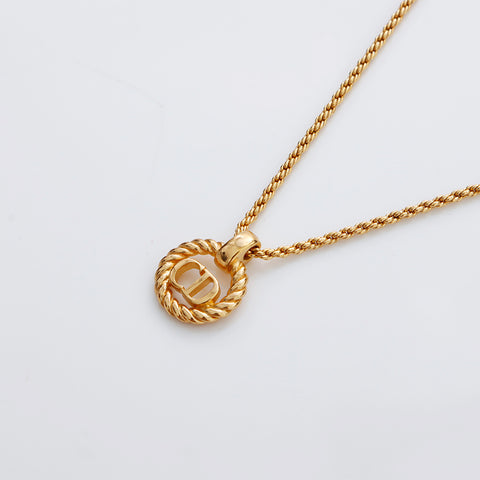 Christian Dior CD Logo Collier Vintage Gold WS9107