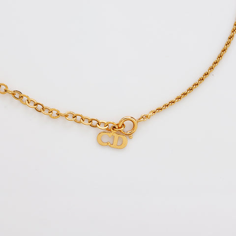 Christian Dior CD logo vintage Collier or WS9107