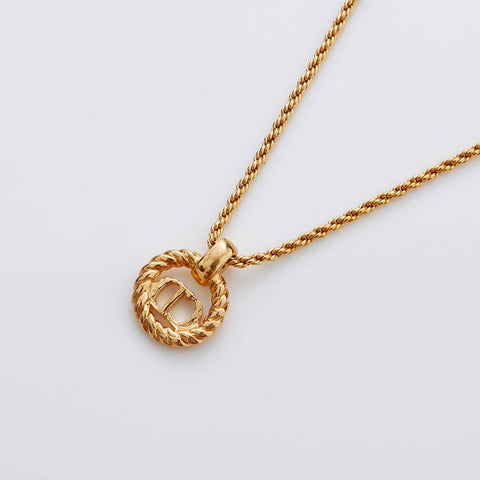 Christian Dior CD Logo Collier Vintage Gold WS9107