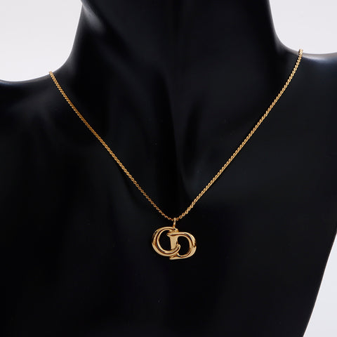 Christian Dior CD Logo Collier Vintage Gold WS9110