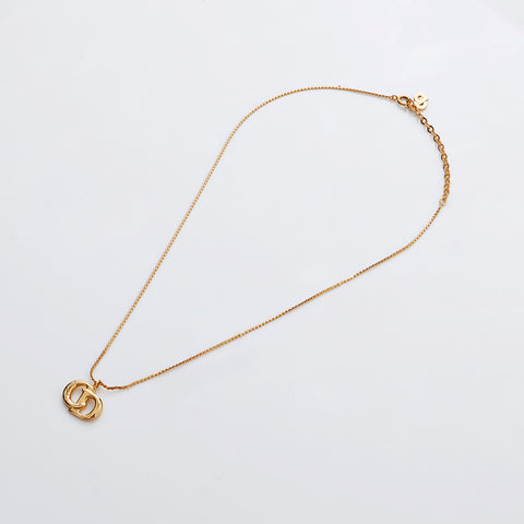 Christian Dior CD Logo Collier Vintage Gold WS9110