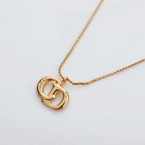 Christian Dior CD Logo Collier Vintage Gold WS9110