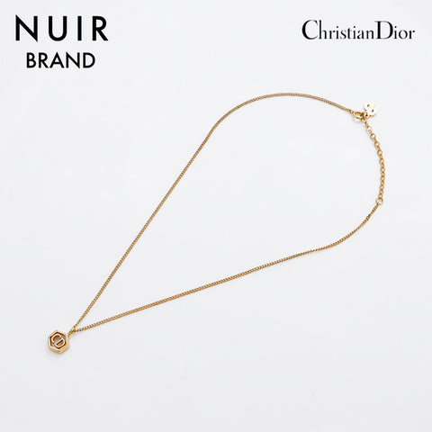 クリスチャンディオール Christian Dior CD ロゴ ネックレス ゴールド WS9123