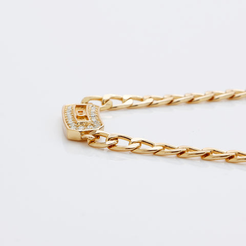 基督教Dior Rhinestone CD徽标项链金WS9132