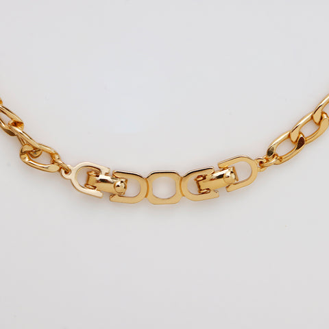 基督教Dior Rhinestone CD徽标项链金WS9132