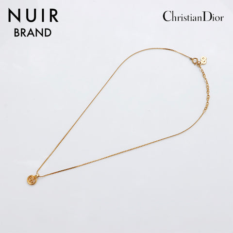 クリスチャンディオール Christian Dior CD ロゴ ネックレス ゴールド WS9133