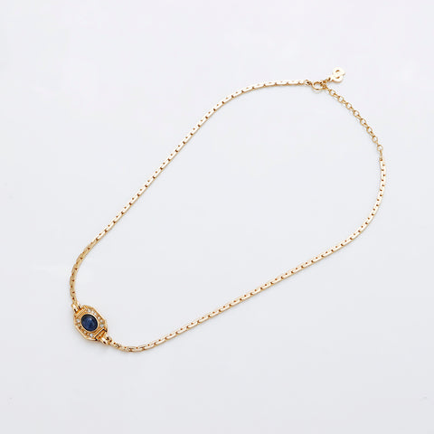 Christian Dior CD logo strass Collier or WS9140