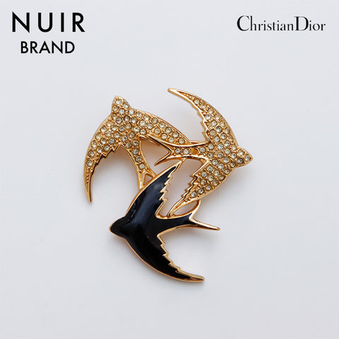 クリスチャンディオール Christian Dior ラインストーン 動物モチーフ 鳥 ブローチ ゴールド WS9143 – NUIR VINTAGE