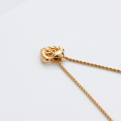 Christian Dior CD logo coeur Collier or WS9146