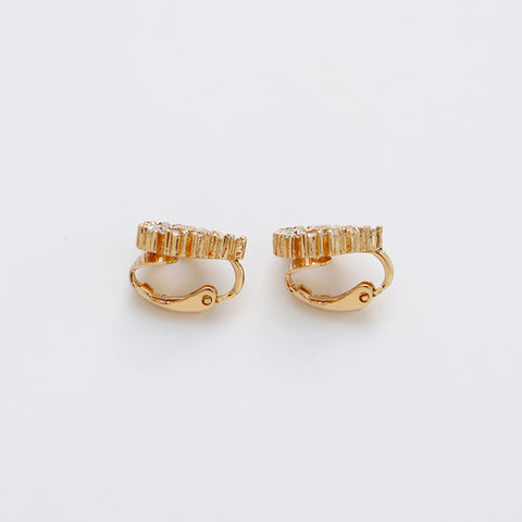 基督教Dior Rhinestone Heart Earrings Gold WS9149