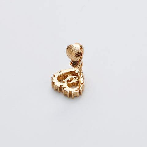 基督教Dior Rhinestone Heart Earrings Gold WS9149