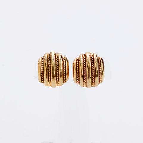 Christian Dior Vintage boucle d'oreille ronde or WS9171