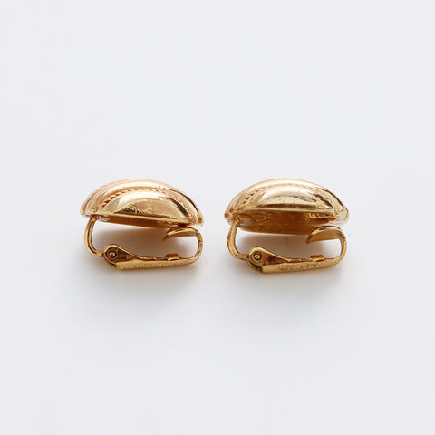 Christian Dior Vintage round Earring gold WS9171