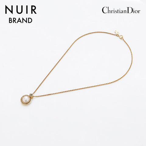 克里斯蒂安·迪奥（Christian dior Pearl）水钻项链黄金WS9179