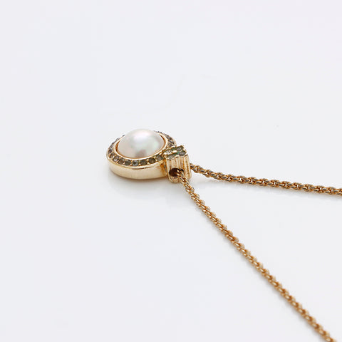 克里斯蒂安·迪奥（Christian dior Pearl）水钻项链黄金WS9179