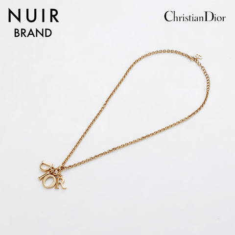 クリスチャンディオール Christian Dior チャーム ロゴ ネックレス ゴールド WS9180 – NUIR VINTAGE