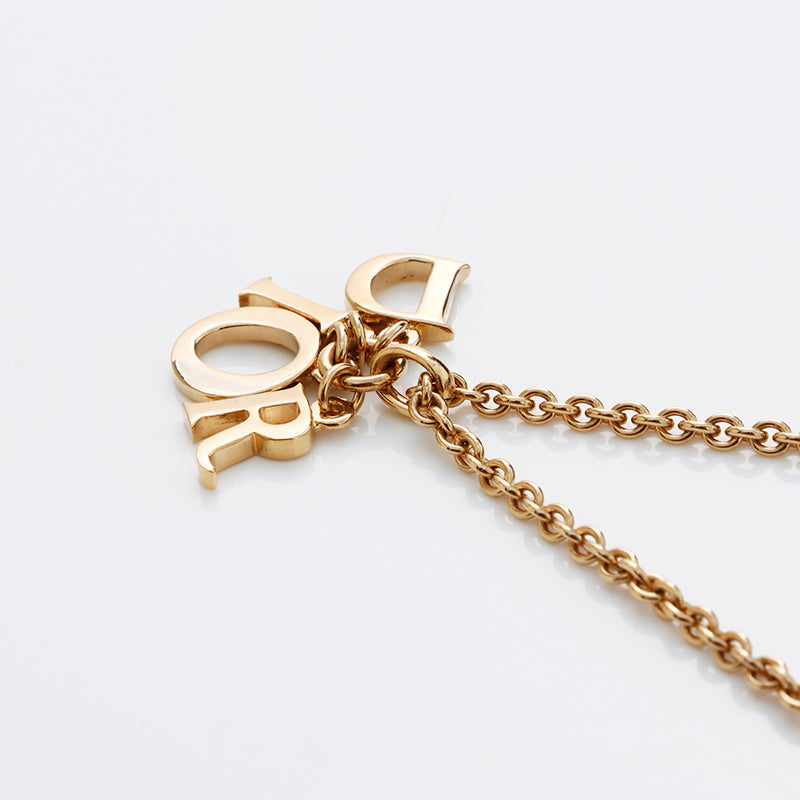 ディオール Dチャーム ネックレス クリスチャンディオール Christian Dior チャーム ロゴ ネックレス