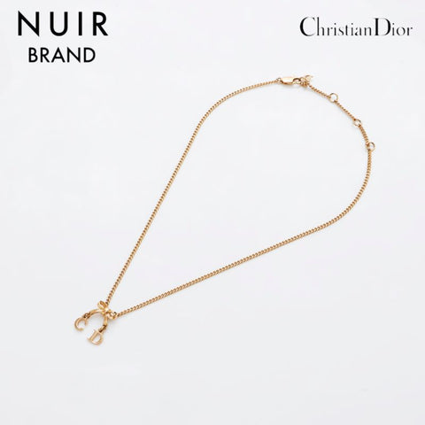 クリスチャンディオール Christian Dior CD チャーム リボン ネックレス ゴールド WS9184 – NUIR VINTAGE