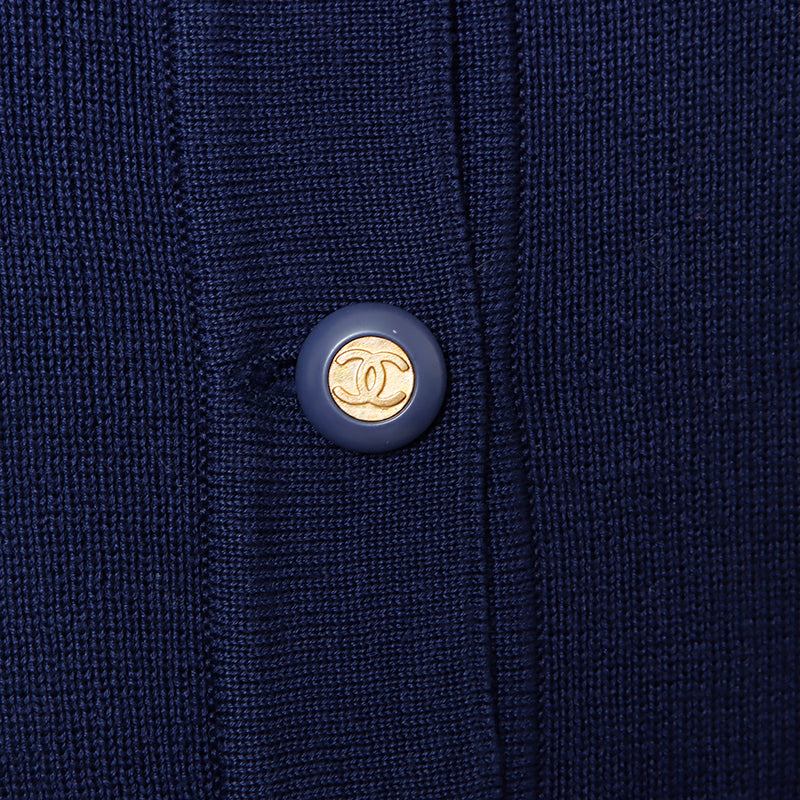 シャネル CHANEL 1990年代 34 コットン 半袖 ニット カーディガン