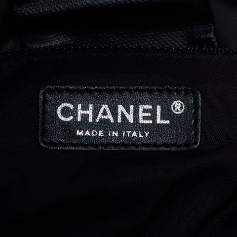 シャネル CHANEL 12番台 キャビアスキン マトラッセ チャーム ショルダーバッグ ブラック WS9195