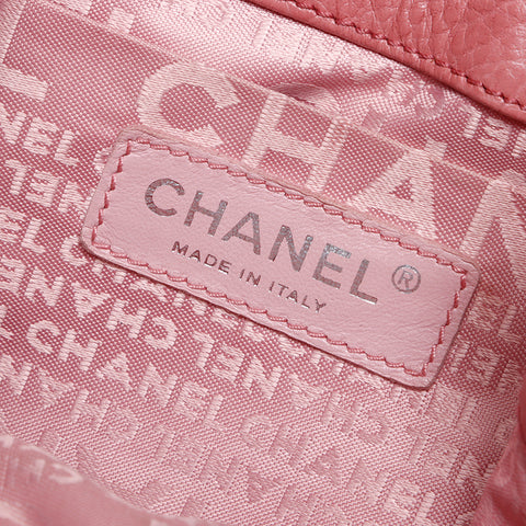 CHANEL No.8 Kalbslederkette 2,55 Kordelzugtasche Umhängetasche rosa WS9199