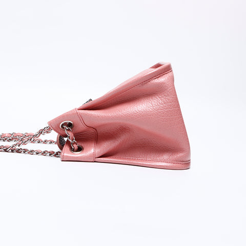 CHANEL No.8 Kalbslederkette 2,55 Kordelzugtasche Umhängetasche rosa WS9199